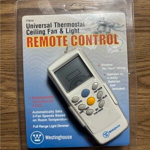 Universal Thermostat Ceiling Fan Remote Control - Silver